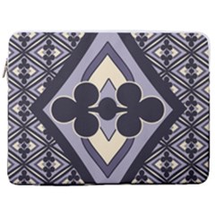 Pattern Design Scrapbooking 17  Vertical Laptop Sleeve Case With Pocket
