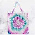 Personalized Tie Dyed Style Name Tote Bag Grocery Tote Bag View2