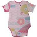 Personalized Kimono Pattern Name Baby Short Sleeve Bodysuit Baby Short Sleeve Bodysuit View2
