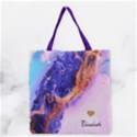 Personalized Initial Name Marble Tote Bag Grocery Tote Bag View2
