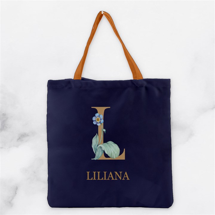 Personalized Initial Name Any Text Tote Bag Grocery Tote Bag