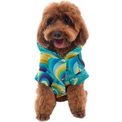 Abstract Waves Ocean Sea Whimsical Dog Coat
