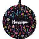 Personalized Floral Pattern Name Round Trivet Round Trivet View1