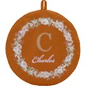 Personalized Initial Floral Wreath Any Text Name Round Trivet Round Trivet View2