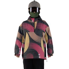 Circle Colorful Shine Line Pattern Geometric Men s Ski And Snowboard Waterproof Breathable Jacket