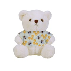 Bees Pattern Honey Bee Bug Honeycomb Honey Beehive Full Print Cuddly Teddy Bear