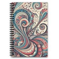 Paisley Print Musical Notes6 5 5  X 8 5  Notebook