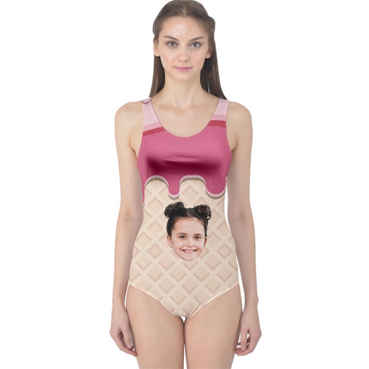 Personalized Ice-Cream Photo One Piece Swimsuit One Piece Swimsuit