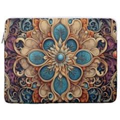 Pattern 1 Muster 7a 17  Vertical Laptop Sleeve Case With Pocket