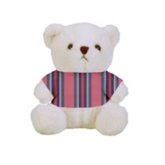 Altrosa Rosa Grau Streifen Full Print Cuddly Teddy Bear
