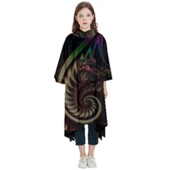 Fractal  Kids  Hooded Rain Ponchos
