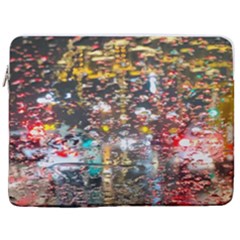 Water Droplets 17  Vertical Laptop Sleeve Case With Pocket
