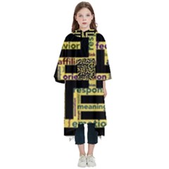 Mindset Stimulus Response Emotion Kids  Hooded Rain Ponchos