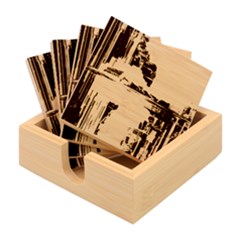 Backgrounds Multi Colored Abstract Bamboo Coaster Set
