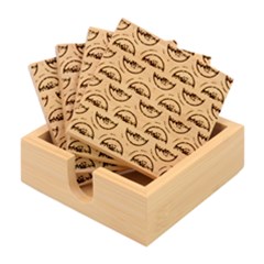 Illustrations Watermelon Texture Pattern Bamboo Coaster Set