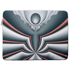 Fractal Grau 17  Vertical Laptop Sleeve Case With Pocket