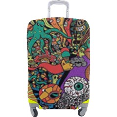 Cute Cartoon Doodle Luggage Cover (large)