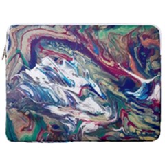 Abstract Strata Iv 17  Vertical Laptop Sleeve Case With Pocket