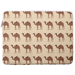 Camel Pattern Design Clothing 17  Vertical Laptop Sleeve Case With Pocket