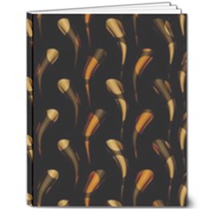 Abstract Art Pattern Warm Colors 8  X 10  Hardcover Notebook