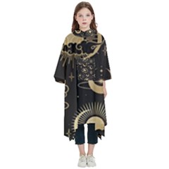 Asian Seamless Pattern With Clouds Moon Sun Stars Vector Collection Oriental Chinese Japanese Korean Kids  Hooded Rain Ponchos
