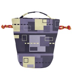 Pattern Design Abstract Lilac Drawstring Bucket Bag