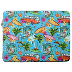 Summer Pattern Seamless 17  Vertical Laptop Sleeve Case With Pocket