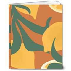 Lemon Citrus Fruit Summer Painting Drawing 8  X 10  Hardcover Notebook