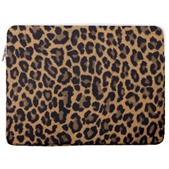 Tiger Skin Art Pattern 17  Vertical Laptop Sleeve Case With Pocket