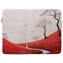 Trees Forest Path 17  Vertical Laptop Sleeve Case With Pocket