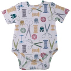 Pattern Seamless Texture Sewing Baby Short Sleeve Bodysuit