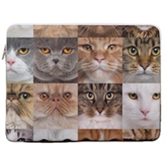 Breeds Of Cats Collage 17  Vertical Laptop Sleeve Case With Pocket
