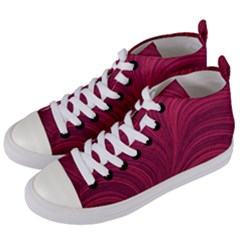 Purple Fabric Texture, Fabric Backgrounds With Lines Women s Mid-top Canvas Sneakers