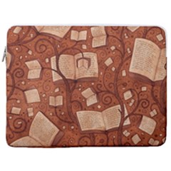 Retro Education Texture, Creative Education Background 17  Vertical Laptop Sleeve Case With Pocket