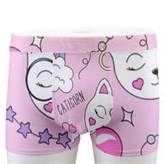 Beautiful Cute Animals Pattern Pink Men s Boxer Briefs