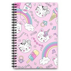 Beautiful Cute Animals Pattern Pink 5 5  X 8 5  Notebook
