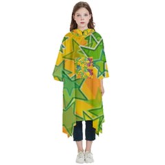 Star Homepage Abstract Kids  Hooded Rain Ponchos