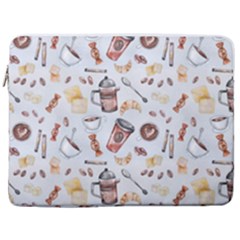 Coffee Mania Caffeine 17  Vertical Laptop Sleeve Case With Pocket