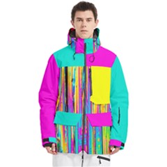 Graffiti Beautiful Abstract Men s Multi Pockets Zip Ski And Snowboard Waterproof Breathable Jacket
