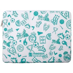 Real Madrid, Background, Pattern, Sport 17  Vertical Laptop Sleeve Case With Pocket
