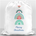 Personalized Any Text Xmas Tree Drawstring Bag Drawstring Bag (Large) View1