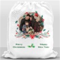 Personalized Photo Any Text Xmas Frame Drawstring Bag Drawstring Bag (Large) View1