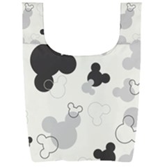 Mickey Mouse, Black, Classic, Cute, Disne Foldable Shopping Bag