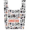 Personalized Halloween Name Any Text Foldable Shopping Bag Foldable Shopping Bag View1
