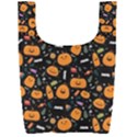 Personalized Halloween Name Any Text Foldable Shopping Bag Foldable Shopping Bag View2