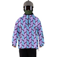 Purple Blue Pattern Men s Ski And Snowboard Waterproof Breathable Jacket