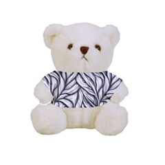 Black White Flower Texture Pattern Full Print Cuddly Teddy Bear