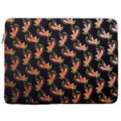 Regal Eagle Pattern 17  Vertical Laptop Sleeve Case With Pocket