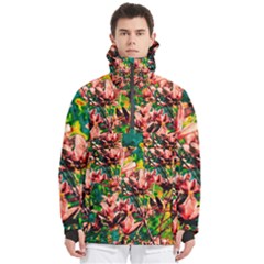 Abstract Floral Artwork Men s Pullover Zip Ski And Snowboard Waterproof Breathable Jacket