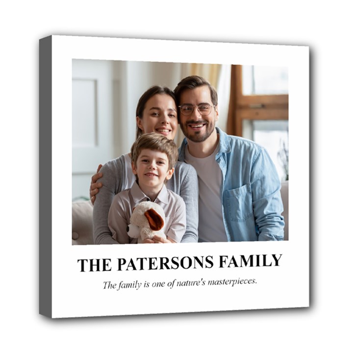 Personalized Photo Name Any Text Canvas 8  x 8  Mini Canvas 8  x 8  (Stretched)